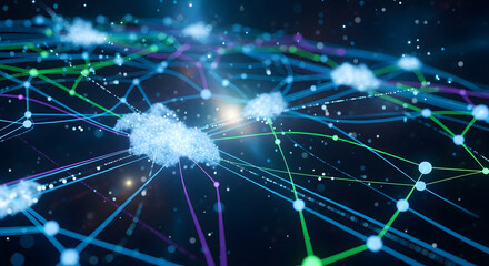 Cloud computing network with data connections