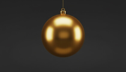 Christmas card with gold ball