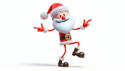 Funny cute Santa Claus cartoon