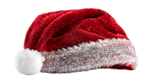 cute fluffy santa claus hat
