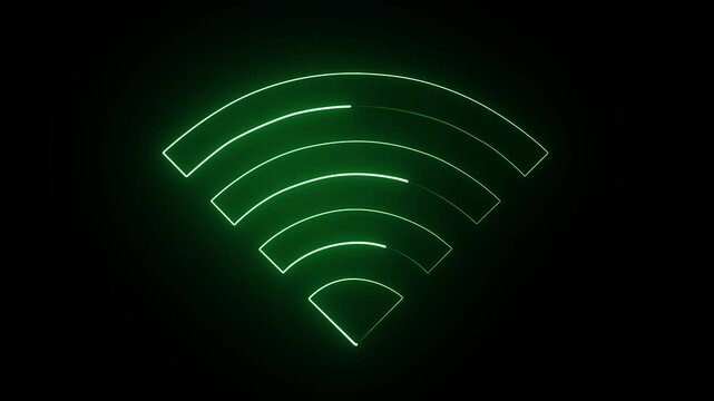 Waves Animation Background. Digital radio waves  Blue circle animation. Radio wave on black background Animation HD ICON