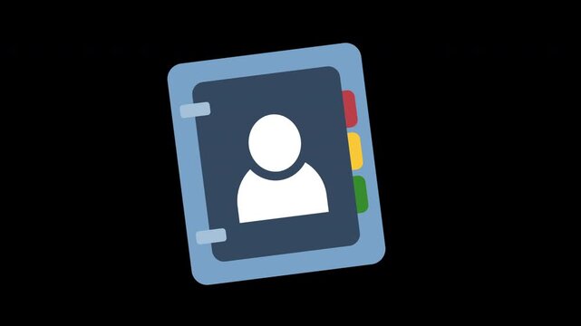 contact book suitable for personal or professional use, featuring a person symbol and colored tabs for easy organization