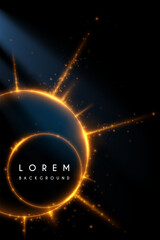 Light rings with sparks effect background