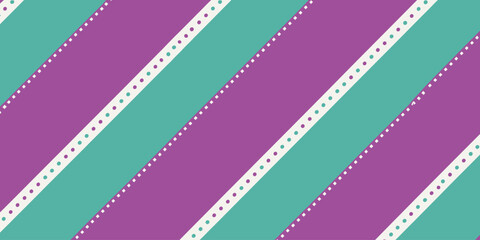 A diagonal stripe pattern with alternating purple and teal bands and dotted white stripes between them