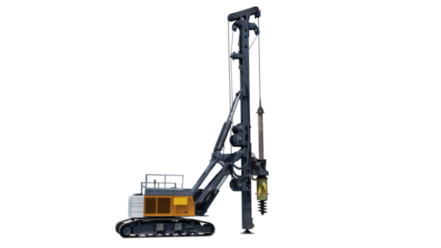 heavy duty construction equipment isolated