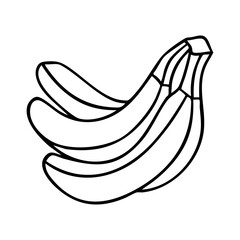banana fruit outline