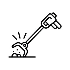 Illustration of weed puller isolated on in vector format