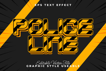POLICE LINE Editable Vector File Graphic Style Useable EPS Text Effect