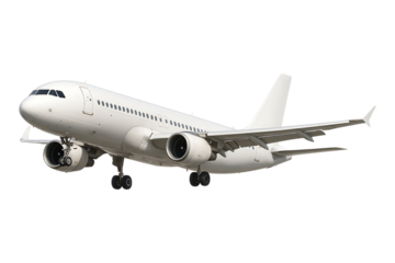 Airliner Takeoff Angle Isolated on a Transparent Background