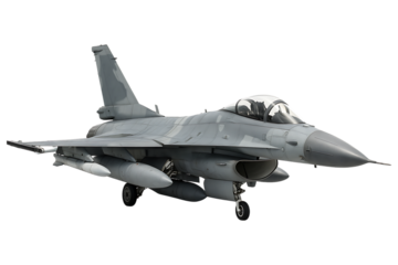 Modern Supersonic Fighter Aircraft Isolated on a Transparent Background