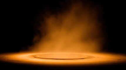 incense. Spiral of smoke forming a warm orange halo against a dark background. lifestyle magazines, social media lookbooks, designed for influencer and brand collaborations, inspires lifestyle.