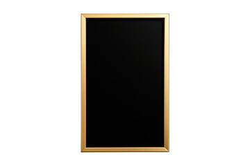 Fototapeta premium Sleek Golden Wall Frame Design Isolated on a Transparent Background