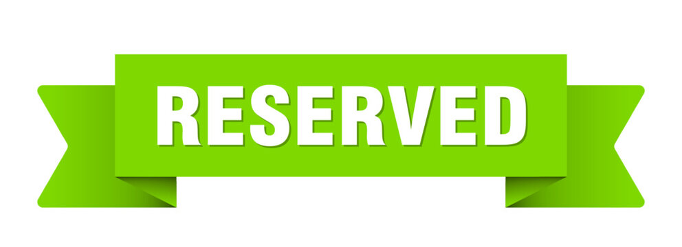 reserved ribbon isolated on transparent background. reserved ribbon
