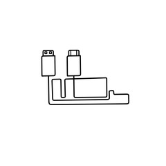 USB splitter cable with line