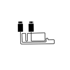 USB splitter cable with line