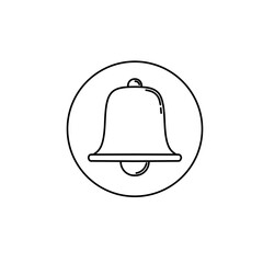 Ikon bel notifikasi. Simbol alarm. Pesan pemberitahuan. Set bel yang berdering dengan notifikasi baru. Ilustrasi vektor.