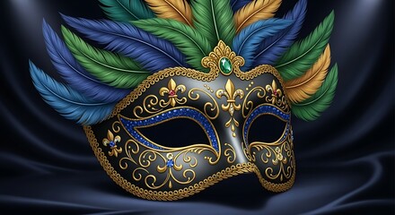 Vibrant Decorative Carnival Mask