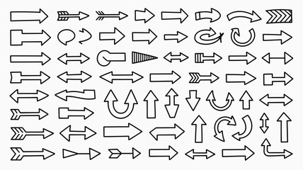 Arrow graphics design elements collection directional signs and symbols for presentations and ui design