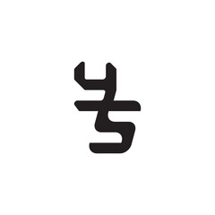 YS Alphabet Unique minimalist overlaping Monogram Simple Design Initial Bold Logo