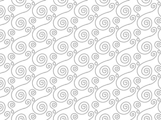 Seamless abstract pattern. black and white linear illustration for coloring. Vector coloring book for adult.