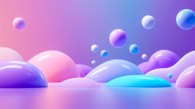 A soft pastel gradient background. Smooth candy-color transitions from purple, pink, blue. Clean, glossy, atmospheric. Subtle fog glow, soft bloom. Design, posters, digital art, website, presentation