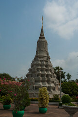 His Majesty King Norodom stupa at Royal Palace (Preah Barum Reachea Veang Nei Preah Reacheanachak Kampuchea) in Phnom Penh, Cambodia