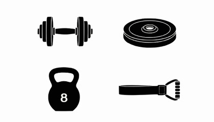 set of dumbbells