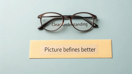 Reading glasses with clear text for better understanding
