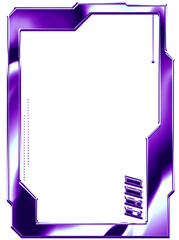 Futuristic Purple Tech Frame Set for Graphic Design