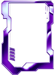 Futuristic Purple Tech Frame Set for Graphic Design