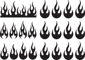 Black and white flames illustration for decorative purpose vector art