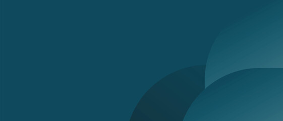 Dark teal abstract curve layer background for modern business card cover and poster design element with minimalist empty space on left side
