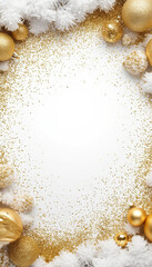 White and Gold New Year Background, Christmas, Perfect for Stories, Smartphone Wallpaper