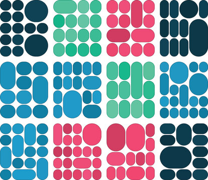 Clean pill bento grid bundle created for minimal interface compositions and UI designers