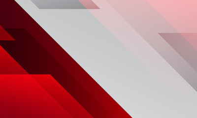 Abstract red geometric on white background. Vector illustration