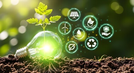 Sustainable energy sources concept