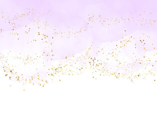 A soft, ethereal floral design with subtle pink and gold accents on a transparent background.