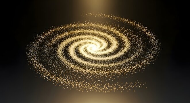 Abstract digital fractal background with spiral texture and colorful round pattern design