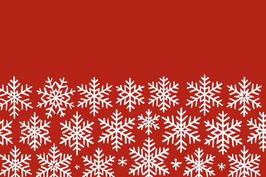 Geometric Snowflake Border. Snowflakes in various geometric designs form a continuous border pattern, capturing the intricate beauty of winter. Each snowflake is. Vector illustration