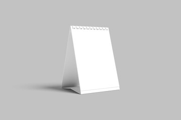 Blank Desk Calendar Mockup - 3D Illustration