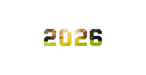 New year 2026 with eco-friendly and recycle concept	