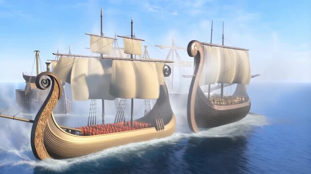 Across time and seas, twenty ancient ships sail &mdash; from mighty war galleys to majestic treasure vessels,