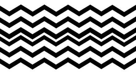 Black and white zigzag pattern seamless vector wave design modern graphic background for textile and