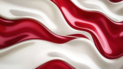 kimono. Elegant flowing red and white silk patterns in abstract Japanese textile design. event programs, museum guides, designed for cultural heritage projects and event programs.