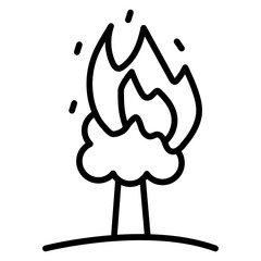 Forest fire icon