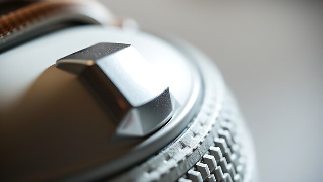 aglet. Extreme close-up of metallic shoe aglet reflecting studio light. lifestyle magazines, social media lookbooks, designed for influencer and brand collaborations, inspires lifestyle.