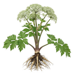 Angelica Garden Angelica Angelica archangelica plant with roots
