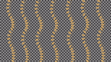 Golden leaf garlands gracefully adorn a transparent backdrop, adding a touch of elegance