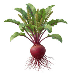 Beetroot Beta vulgaris plant with edible root and foliage