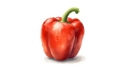 Red bell pepper, Red pepper isolated on white